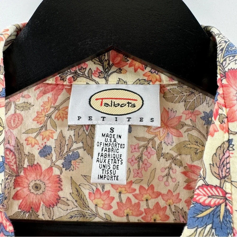 Talbots Petites Floral Button-Up Top – Women’s S